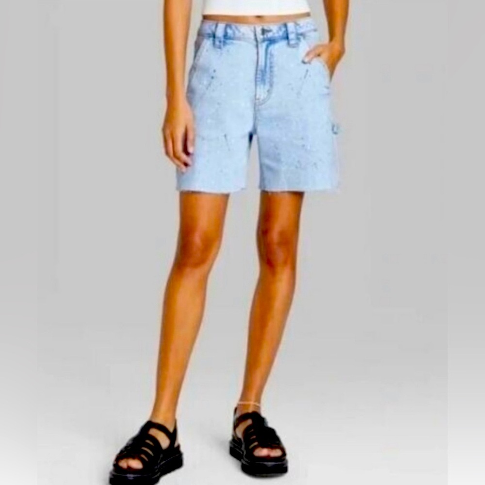 NWOT Wild Fable Paint Splatter Carpenter Shorts Size 18